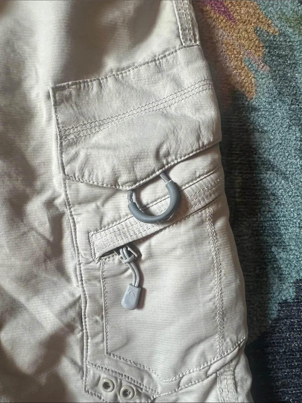 Quiksilver Men's Cargo Shorts in Light Beige